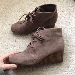 Suede Booties - Dakota Wedge Boots